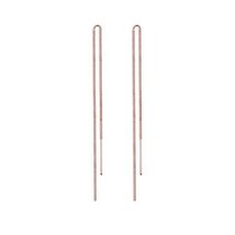 Elli Women 925 Sterling Silver Rose Gold Plated Thread Earrings 0310350914  - $54.00
