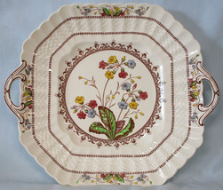 Spode Cowslip s713 Handled Cake Plate 11 1/4&quot;, Older Back Stamp - £43.51 GBP