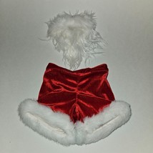 BABW Build A Bear Workshop Santa Outfit Lot Red White Suit Pants Beard Christmas - $14.80