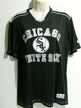 True Fan Genuine MLB Chicago White Soxs Lightweight Shirt Black and Light Gray - £14.37 GBP