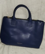 Nice Teddy Blake Dark Blue Handbag Purse Leather Italy Made Bella 14&quot; - £197.51 GBP