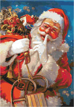 Shh Christmas Santa Claus/ Cross Stitch patterns PDF/ Santa Clause 19 - £7.20 GBP