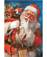 Shh Christmas Santa Claus/ Cross Stitch patterns PDF/ Santa Clause 19 - $5.00