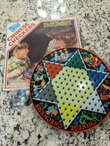 VINTAGE STEVEN Chinese Checkers Game Pixie Metal Game Board w/ box complete #801 - £66.39 GBP