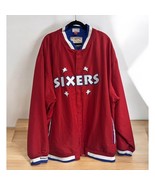 Vtg Mitchell Ness Philadelphia 76ers Hardwood Classics Satin Jacket Mens... - $2,077.22 MXN