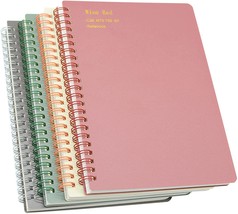 Spiral Notebook, 4 Pcs 4 Color A5 Size Thick Plastic Hardcover 8Mm, 4 Pc... - £30.66 GBP