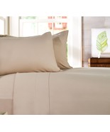 Casa Zeta-Jones Rayon Bamboo Flannel TW Sheets made in Portugal in Taupe - £36.43 GBP