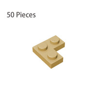 50x Part 2420 Corner Plate 1X2X2 Tan Building Pieces Bulk Lot Compatible Brick - £6.79 GBP