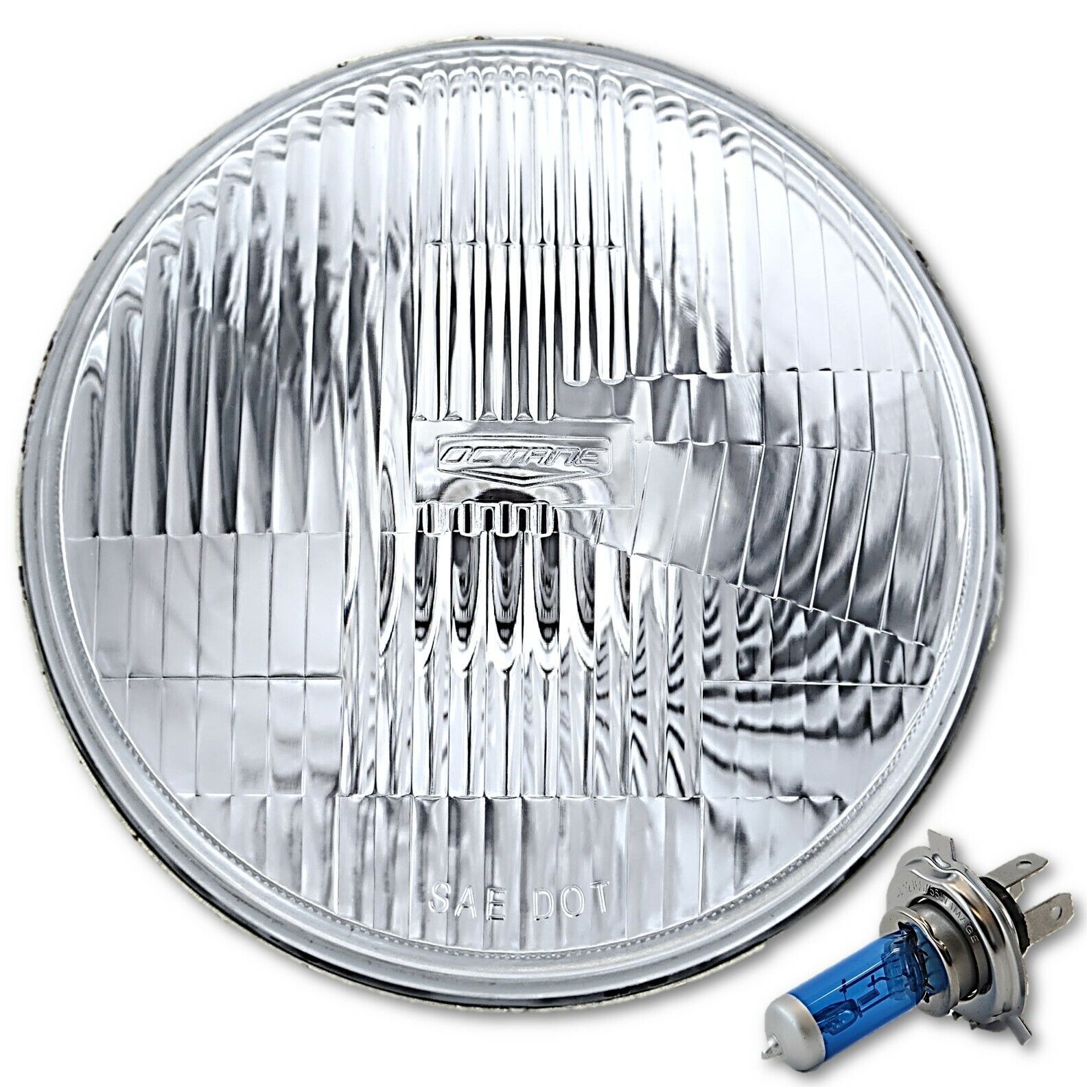7&quot; Motorcycle Semi Sealed Beam Headlight Headlamp Light Halogen H4 90/10... - $29.95