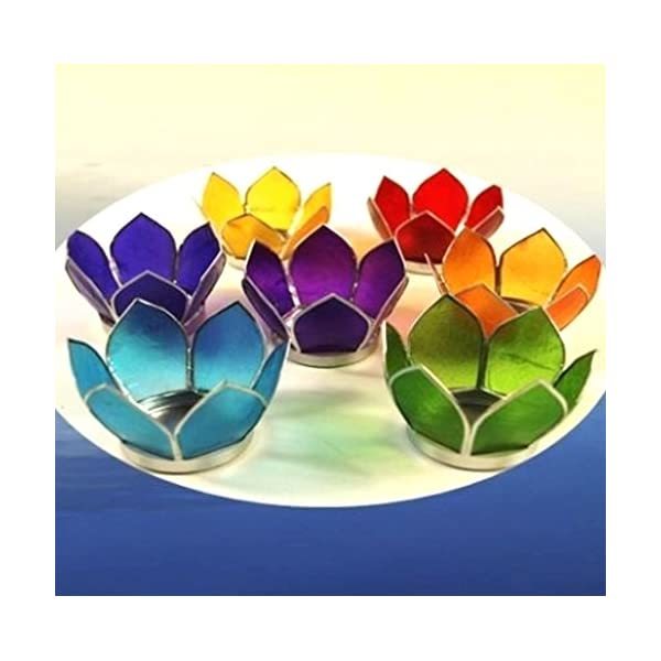 Find Something Different Lotus Tea Light Holder, Glass, Silver, Small, S... - $72.00