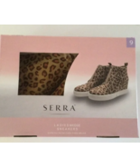 Serra Womens Leopard Wedge Heel High-Top Sneakers Size 9 New in Box - £15.66 GBP