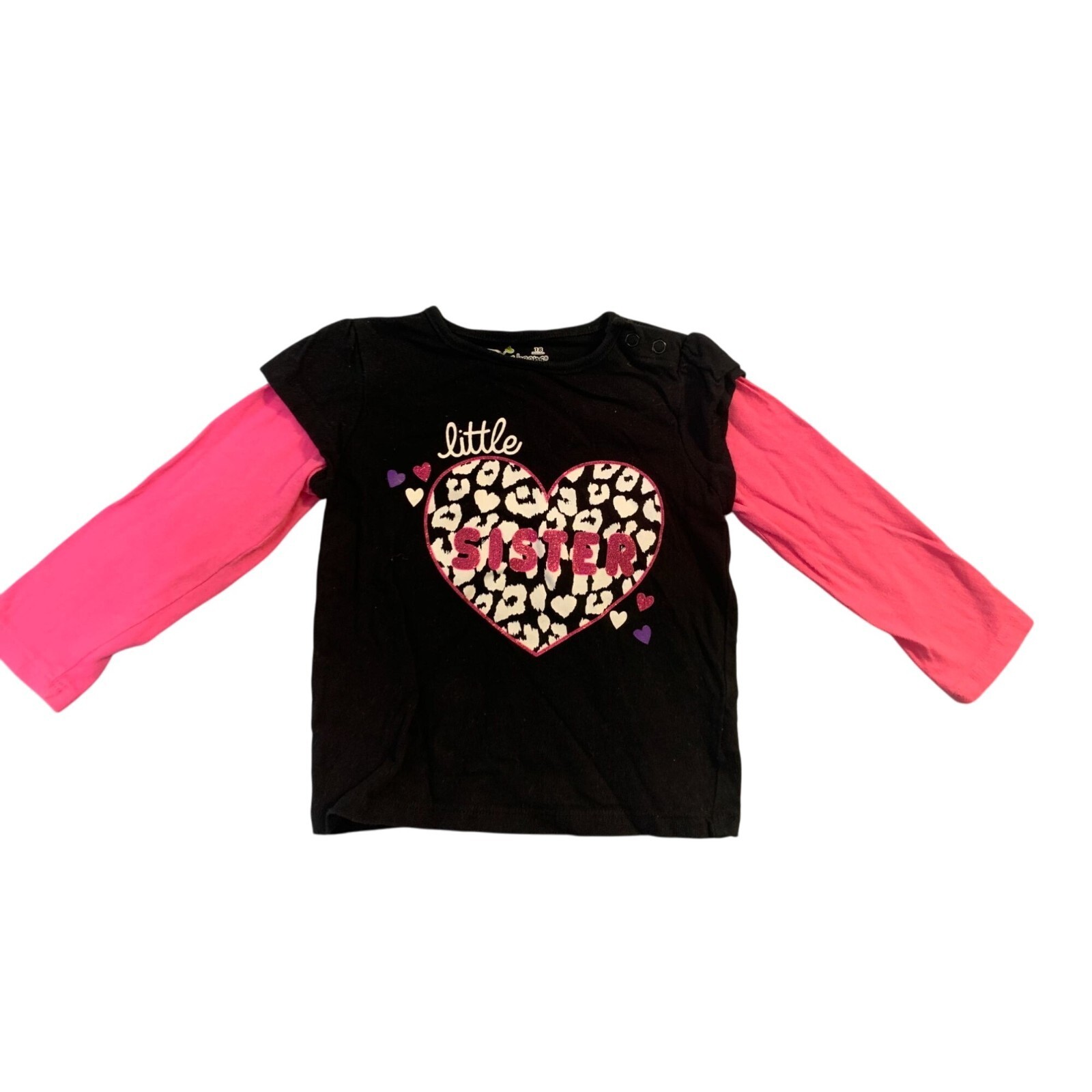 Jumping beans Girls infant Toddler Baby Size 18 Months Layered Tee Tshir... - $7.69