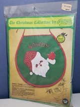 1975 PARAGON Santa&#39;s “HOWDY” Toilet Lid Cover Bejeweled Christmas Kit 6239 - £31.64 GBP