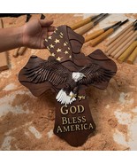 American Eagle Wooden Cross - God Bless America - £40.75 GBP+