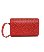 New Alaia Small Flap Convertible Pochette Piment Red Leather Cross Body Bag - £769.08 GBP