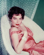 Ava Gardner 16X20 Canvas Giclee 1940&#39;S Smiling Pose In Red Blouse - £54.85 GBP