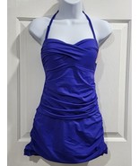 Blue Women&#39;s  One Piece  Bathing Suit Tummy Control Skirt Retro Swimsuit - $355.24 MXN