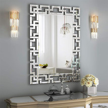 Decorative Large Rectangle Mirror for Wall Grecian Venetian Mirror HD Anti-Rust - £194.22 GBP