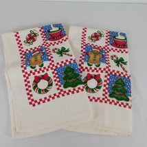 Christmas Treat Theamed Kitchen Dish Towel Candy Cookies Cocoa Gingerbread HCI - £11.39 GBP