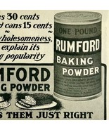 1904 Rumford Baking Powder Can One Pound Advertisement Ephemera 4.75 x 3... - $12.99