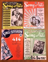 Vintage 1937-39 Song Hits &amp; Sing Session Magazines Lot of 4 *L5 - $18.76