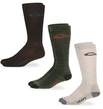 Drake Mens 40% Merino Wool Thermal Ribbed Crew Liner Socks 2 Pair - $21.99