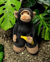 Bestever Funny Feet Monkey Holding A Banana 17&quot; Chimpanzee Stuffed Anima... - £17.12 GBP