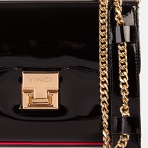 The Ege Black Patent Leather Handbag image 4