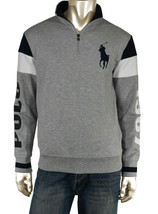 Polo Ralph Lauren Mens Big Pony 1967 Quarter Zip Fleece Sweatshirt,Grey,... - £79.12 GBP