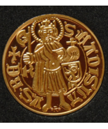 Hungarian Coins Restrike series, Hunyadi Mátyás forint, UNC PP gold plated coin - $19.00