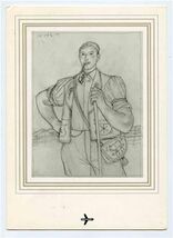 Swissair Menu 1970 International Police Association Zurich Chicago DC-8  - $21.78