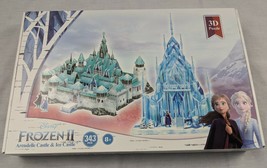 Disney&#39;s Frozen II ARENDELLE CASTLE &amp; ICE CASTLE 3D Puzzle 343 pieces BR... - £27.33 GBP
