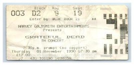 Grateful Dead Concert Ticket Stub Novembre 1 1990 London Angleterre - $51.41