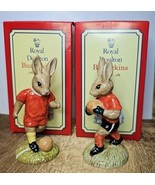 Royal Doulton Bunnykins Goalkeeper &amp; Footballer Player Figurines DB118 D... - €733,24 EUR