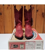 Justin Western Boots L4937 Red Apache Womens Size 8.5B - £20.03 GBP