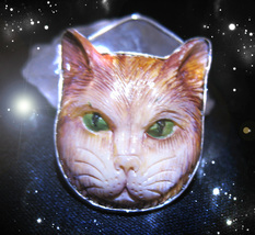 HAUNTED CAT NECKLACE MAGNIFIED AND ELEVATED LUCK HIGHEST LIGHT COLLECTION MAGICK image 2
