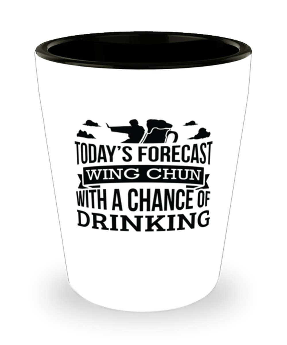 Today&#39;s Forecast Wing Chun With A Chance Of Drinking Funny Shit Glass Gift  - $12.95
