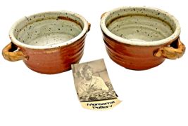 Pottery Bowls 2 Allen Monsarrat Tennessee 4 Inches Small Casserole Signe... - $41.94