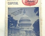 Vtg 1940s Mayflower Tours Sightseeing Washington DC Advertising Brochure  - $7.97