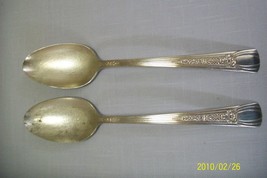 Madrid Silver Co Qty 2 Serving Spoons Diplomat Master Silver Plate 1941 - £7.78 GBP