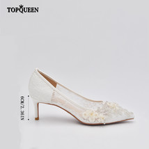 Bridal Wedding Shoes свадебные туфли Flowers High-Heeled Elegant Ladies Sandals  - £115.15 GBP