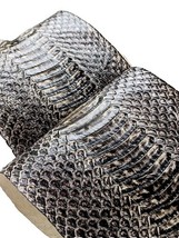 Brushed Elaphe Snake Skin Snakeskin Leather Backcut Hide Glossy Dk Brown  - $353.40 MXN+