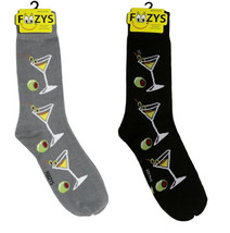 Martinis Socks Novelty Crew Dress Casual SOX Foozys 2 Pair 10-13 Mens 2 ... - £9.50 GBP