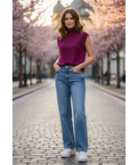 Women Sweater Anne Klein Funnel Neck Sleeveless Tank Top Sweater Size M ... - €24,65 EUR