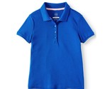 Wonder Nation Girls School Uniform Short Sleeve Interlock Polo, Blue Siz... - £11.63 GBP