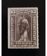 1898 $3 U.S. Internal Revenue, Documentary, Commerce, R174, Dark Brown - $4.49