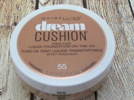 Maybelline Dream Cushion Foundation 55 Caramel Silky Finish Smooth Glide NEW - £3.12 GBP