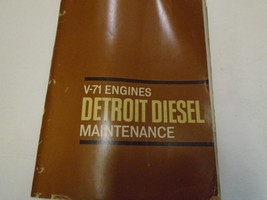 1966 Detroit Diesel V-71 Moteurs Camion Service Réparation Manuel OEM Us... - $189.94
