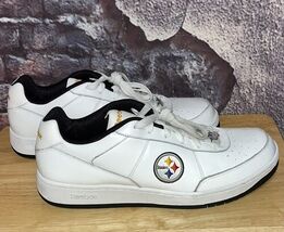 Very Rare Reebok Pittburgh Steelers NFL Official White Leather Sz 14 Sho... - $93.38