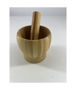 Bamboo Mortar and Pestle Set 6.75 Ounce Capacity Perfect for Guacamole P... - $10.40